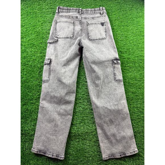 Celebrity Ace 90s Skater Jeans Womens 9/29 Black Wash Cargo High Rise Grunge Y2K - Picture 5 of 15